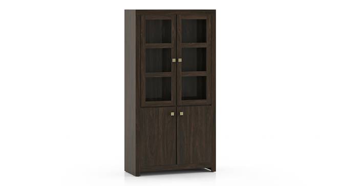 Theodore Two Glass Door Display Cabinet (Rustic Walnut Finish) by Urban Ladder - Cross View Design 1 - 702290