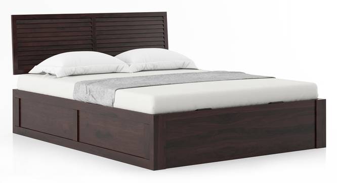 Terence Storage Bed (Solid Wood) (Mahogany Finish, King Bed Size, Hydraulic Storage Type) by Urban Ladder - Side View - 702936