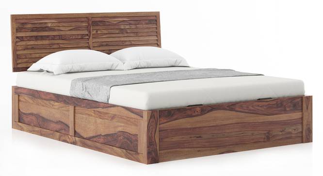 Terence Storage Bed (Solid Wood) (Teak Finish, King Bed Size, Hydraulic Storage Type) by Urban Ladder - Side View - 702951