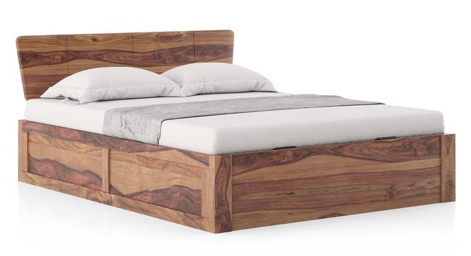 Marieta Storage Bed (Solid Wood) (Teak Finish, King Bed Size, Hydraulic Storage Type) by Urban Ladder - Side View - 702983