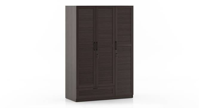 Bennis Wardrobe Finish- Dark Walnut (Dark Walnut Finish, Three Door) by Urban Ladder - Side View - 703057