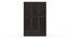 Bennis Wardrobe Finish- Dark Walnut (Dark Walnut Finish, Three Door) by Urban Ladder - Close View - 703058