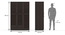 Bennis Wardrobe Finish- Dark Walnut (Dark Walnut Finish, Three Door) by Urban Ladder - Design 2 - 703062