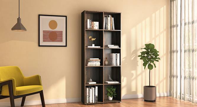 Darcia Engineered Wood Bookshelf in Rustik Walnut Finish (Rustic Walnut Finish, 2 x 5 Configuration) by Urban Ladder - Full View Design 1 - 703081
