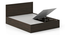 Covelo Storage Bed (Queen Bed Size, Box Storage Type, Rustic Walnut Finish) by Urban Ladder - Dimension - 