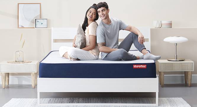 LiveIn Duropedic - Orthopedic Certified Double Size Memory Foam Mattress (5 in Mattress Thickness (in Inches), 78 x 48 in (Standard) Mattress Size, Double Mattress Type) by Urban Ladder - Design 1 Side View - 707319