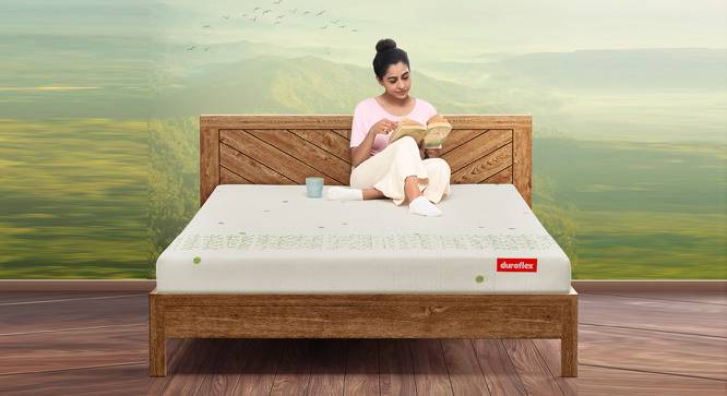 Kaya - Organic Cotton Fabric Queen Size Latex Foam Mattress (Queen, 72 x 60 in Mattress Size, 6 in Mattress Thickness (in Inches)) by Urban Ladder - Design 1 Side View - 707586