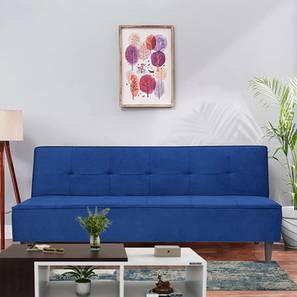 Sofa Cum Bed Design Mike 3 Seater Click Clack Sofa cum Bed In Blue Colour