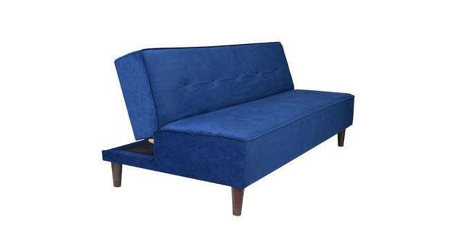 Palermo Sofa cum Bed (Blue, Blue Finish) by Urban Ladder - Cross View Design 1 - 