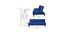 Palermo Sofa cum Bed (Blue, Blue Finish) by Urban Ladder - Dimension Design 1 - 