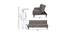 Palermo Sofa cum Bed (Grey, Grey Finish) by Urban Ladder - Dimension Design 1 - 