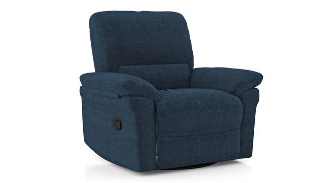 Bernice 3 Seater Fabric Recliner in Tan Fabric (One Seater, Capri Blue) by Urban Ladder - Side View - 
