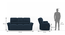Bernice 3 Seater Fabric Recliner in Tan Fabric (Three Seater, Capri Blue) by Urban Ladder - Dimension - 