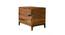 Batik Series Bedside Table duly polished in Matte Finish and base in Teak Wood (Natural Finish) by Urban Ladder - Front View Design 1 - 710877