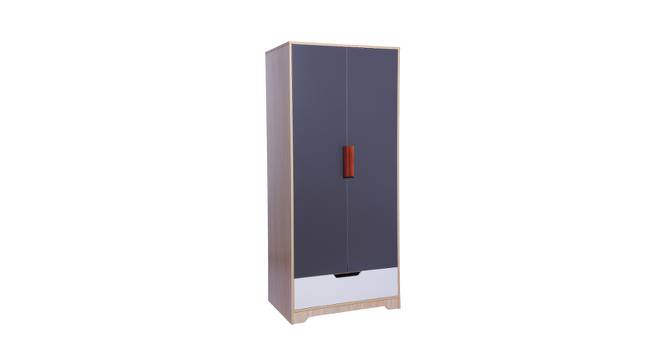 Wardrobe Graphite grey & New light walnut in walnut finish (Matte Finish) by Urban Ladder - Design 1 Side View - 710930