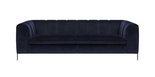 Devvorke Fabric Sofa (Blue, 3-seater Custom Set - Sofas, None Standard Set - Sofas, Fabric Sofa Material, Regular Sofa Size, Regular Sofa Type)