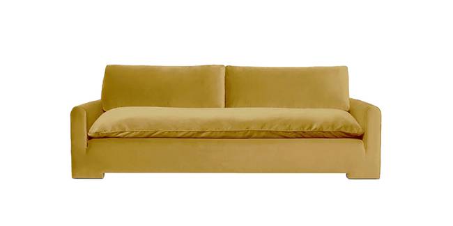 Cavalrry Fabric Sofa (Prime Daisy) (Yellow, 3-seater Custom Set - Sofas, None Standard Set - Sofas, Fabric Sofa Material, Regular Sofa Size, Regular Sofa Type)