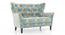 Frida Loveseat (Dusty Teal Floral) by Urban Ladder - Side View - 