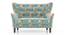Frida Loveseat (Dusty Teal Floral) by Urban Ladder - Zoomed Image - 
