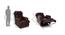 Amet Recliner (Brown, One Seater) by Urban Ladder - Dimension Design 1 - 711119