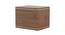 Bulle Bedside Table polished in Matte Finish with trims in Gold (Natural Finish) by Urban Ladder - Front View Design 1 - 711139