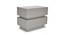Lagere Series Bedside Table polished in dual Colours (Natural for Drawers & Black) (Silver Finish) by Urban Ladder - Front View Design 1 - 711140