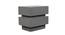 Lagere Series Bedside Table polished in dual Colours (Natural for Drawers & Black) (Grey Finish) by Urban Ladder - Front View Design 1 - 711142
