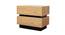 Lagere Series Bedside Table polished in dual Colours (Natural for Drawers & Black) (Black Finish) by Urban Ladder - Front View Design 1 - 711143