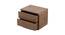 Bulle Bedside Table polished in Matte Finish with trims in Gold (Natural Finish) by Urban Ladder - Ground View Design 1 - 711155