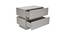 Lagere Series Bedside Table polished in dual Colours (Natural for Drawers & Black) (Silver Finish) by Urban Ladder - Ground View Design 1 - 711156