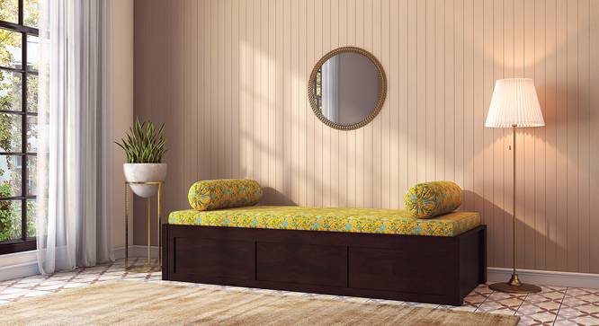 Harvey Day Bed (Mahogany Finish, Yellow) by Urban Ladder - Front View - 711944