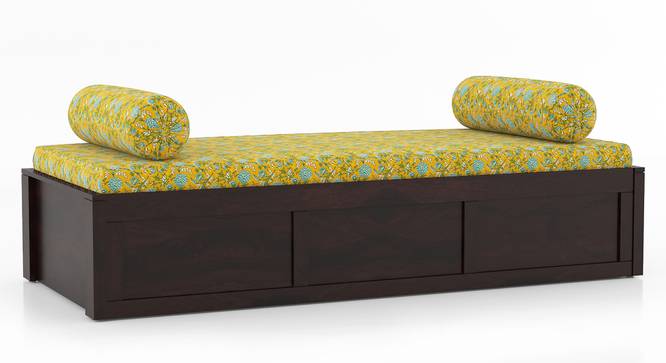 Harvey Day Bed (Mahogany Finish, Yellow) by Urban Ladder - Side View - 711945