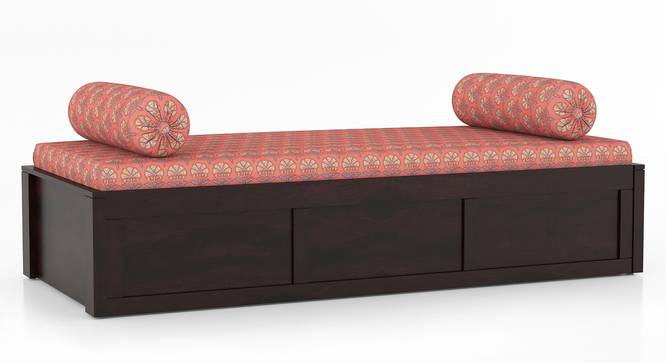Harvey Day Bed (Mahogany Finish, Coral) by Urban Ladder - Side View - 711964
