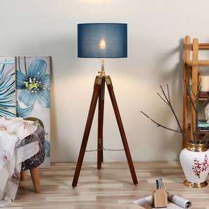 Floor Lamps In Chennai Design Sierra Blue Cotton Floor Lamp with Metal (Brown)