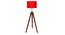 April Red Cotton Floor Lamp with Metal (Brown) by Urban Ladder - Front View Design 1 - 712029