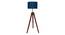 Sierra Blue Cotton Floor Lamp with Metal (Brown) by Urban Ladder - Front View Design 1 - 712031