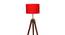 April Red Cotton Floor Lamp with Metal (Brown) by Urban Ladder - Ground View Design 1 - 712068