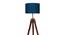 Sierra Blue Cotton Floor Lamp with Metal (Brown) by Urban Ladder - Ground View Design 1 - 712072