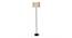Fifi Grey Jute Floor Lamp with Solid Wood (Black) by Urban Ladder - Front View Design 1 - 712104