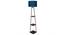 Rosemary Blue Cotton Floor Lamp with Solid Wood (Brown) by Urban Ladder - Front View Design 1 - 712120