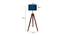 Sierra Blue Cotton Floor Lamp with Metal (Brown) by Urban Ladder - Design 1 Dimension - 712130