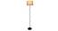 West Grey Jute Floor Lamp with Solid Wood (Black) by Urban Ladder - Design 1 Side View - 712132
