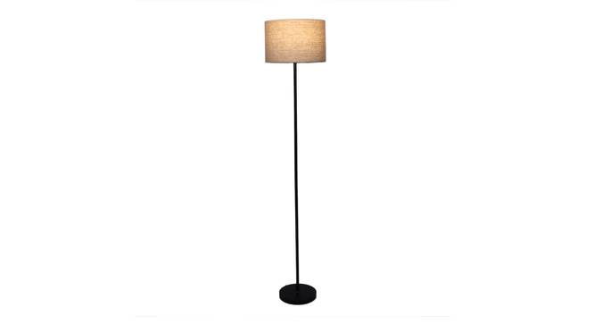 Fifi Grey Jute Floor Lamp with Solid Wood (Black) by Urban Ladder - Design 1 Side View - 712137