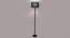 Waldo Blue Cotton Floor Lamp with Solid Wood (Black) by Urban Ladder - Design 1 Side View - 712141