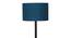 Waldo Blue Cotton Floor Lamp with Solid Wood (Black) by Urban Ladder - Ground View Design 1 - 712160