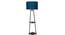 Rosemary Blue Cotton Floor Lamp with Solid Wood (Brown) by Urban Ladder - Ground View Design 1 - 712171