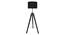 Emerald Black Cotton Floor Lamp with Solid Wood (Black) by Urban Ladder - Front View Design 1 - 712306