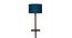 Jay Blue Cotton Floor Lamp with Solid Wood (Brown) by Urban Ladder - Ground View Design 1 - 712358