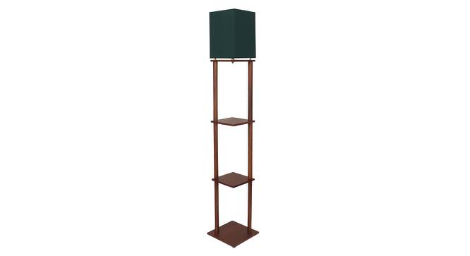 Willow Green Cotton Floor Lamp with Solid Wood (Brown) by Urban Ladder - Front View Design 1 - 712410