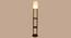 Magner White Cotton Floor Lamp with Solid Wood (Brown) by Urban Ladder - Design 1 Side View - 712510
